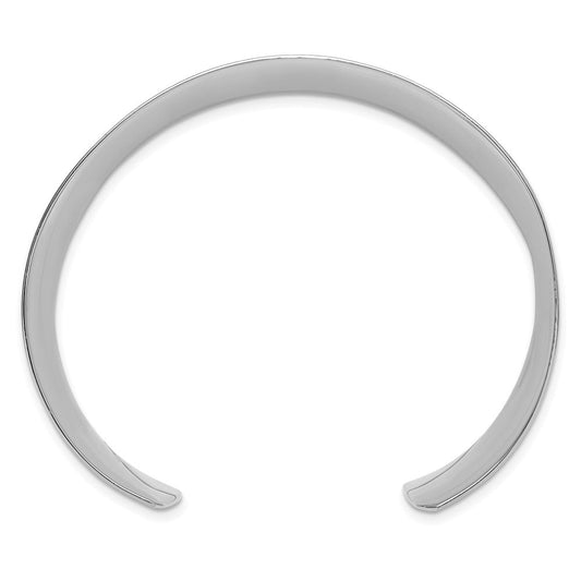 Sterling Silver Polished 20mm Concave Cuff Bangle QB1559