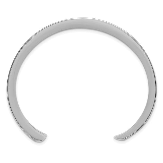 Sterling Silver Polished 25mm Concave Cuff Bangle QB1560
