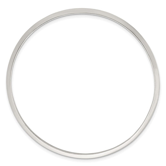 Sterling Silver Polished 2.75mm Knife Edge Slip-on Bangle Bracelet QB1599