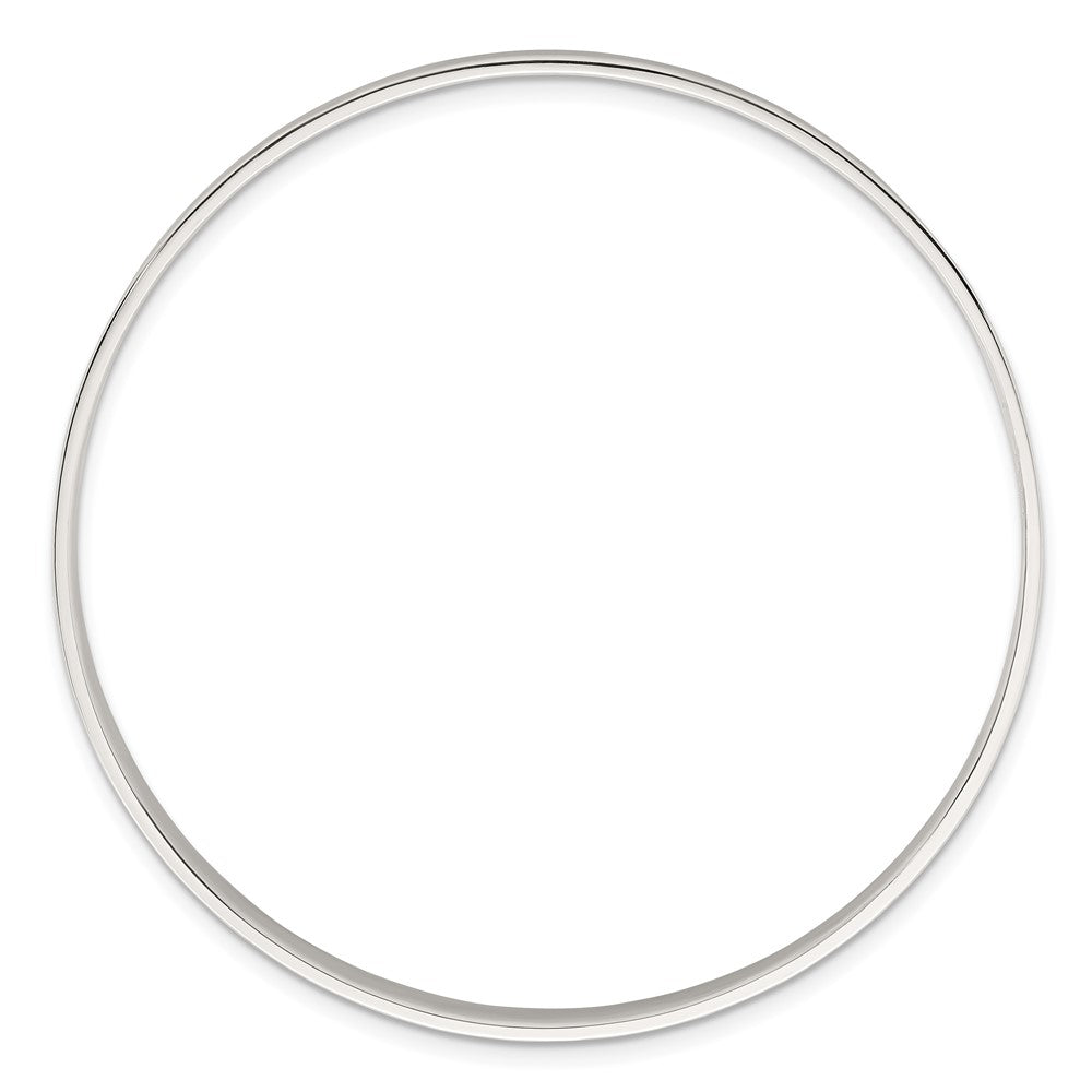 Sterling Silver Polished 5.00mm Flat Slip-on Bangle Bracelet QB1600