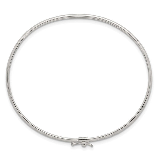 Sterling Silver Polished and Diamond-cut 3.0mm Flexible Bangle QB1614