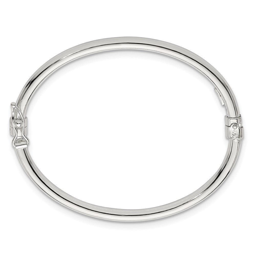 Sterling Silver Polished 3.00mm Hinged Baby Bangle QB1637