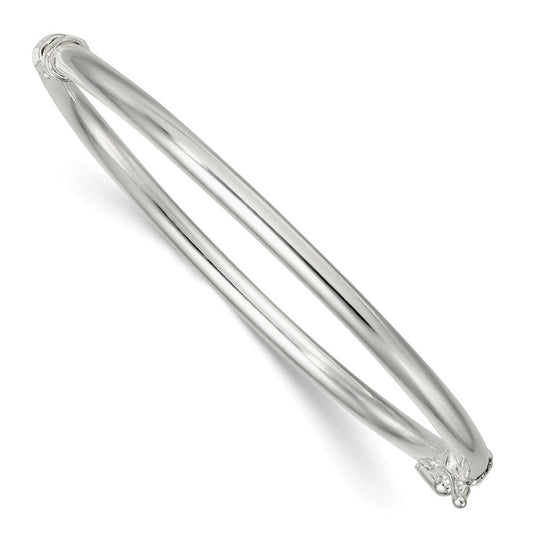 Sterling Silver Polished 3.00mm Hinged Baby Bangle QB1637