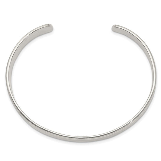 Sterling Silver 9.75mm Cuff Bangle Bracelet QB179