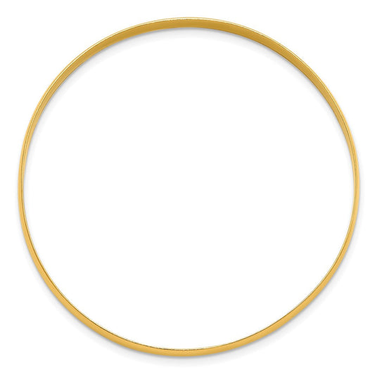 Sterling Silver Gold-tone 4.5mm Polished Slip-On Bangle Bracelet QB238GP