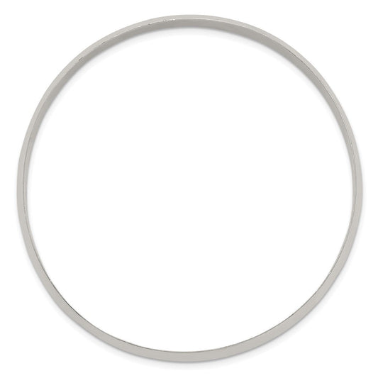 Sterling Silver 6.25mm Solid Polished Plain Slip-On Bangle Bracelet QB239