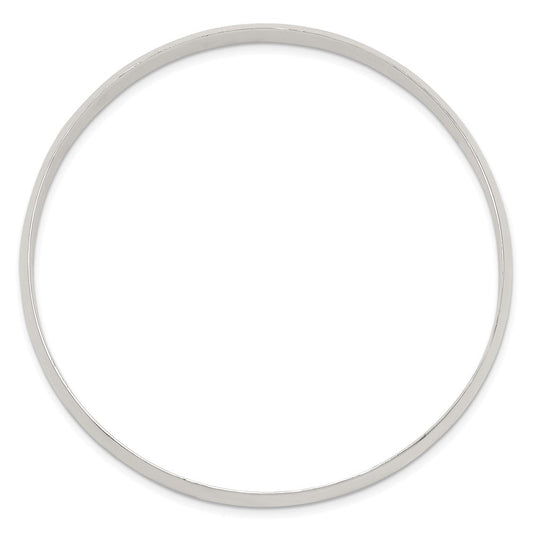 Sterling Silver 7mm Solid Polished Plain Slip-On Bangle Bracelet QB240