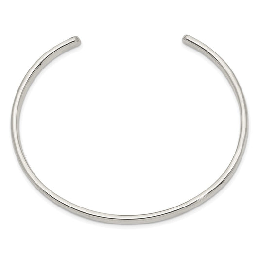 Sterling Silver 4mm Cuff Bangle QB311