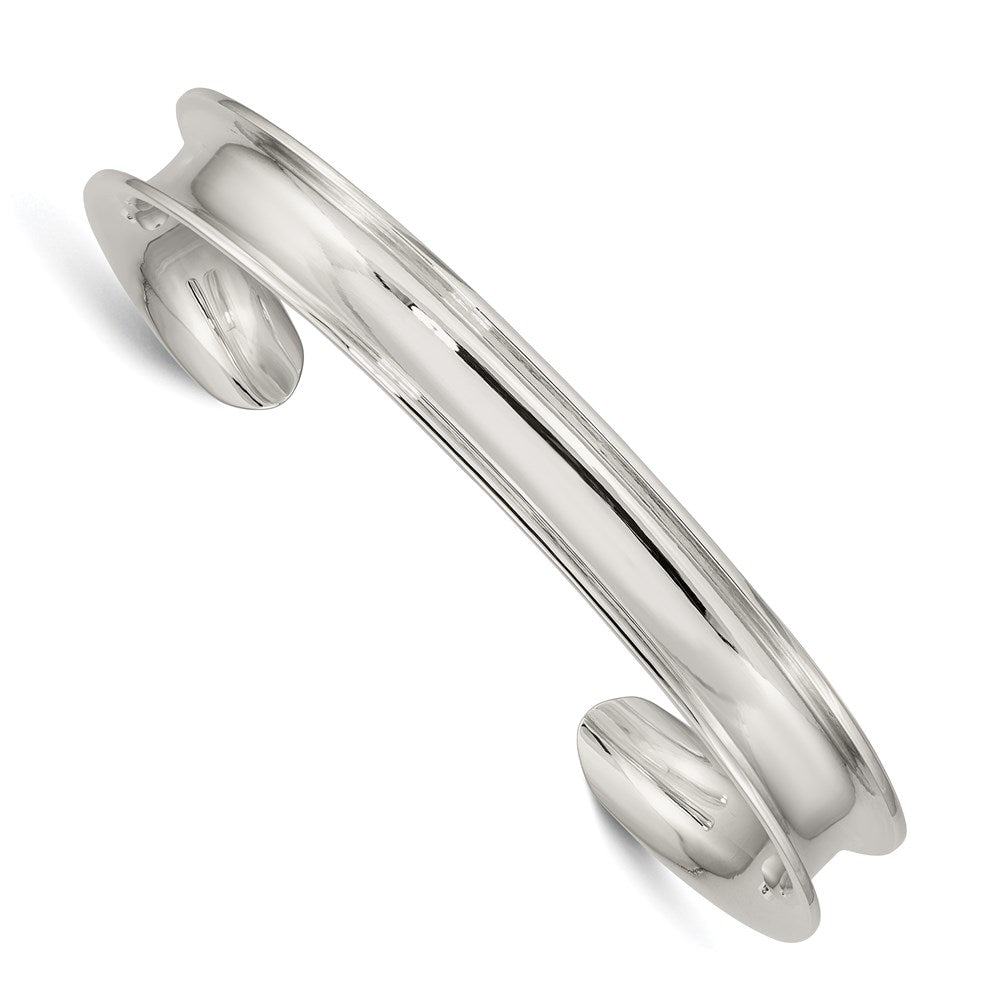 Sterling Silver 8.5mm Cuff Bangle QB323