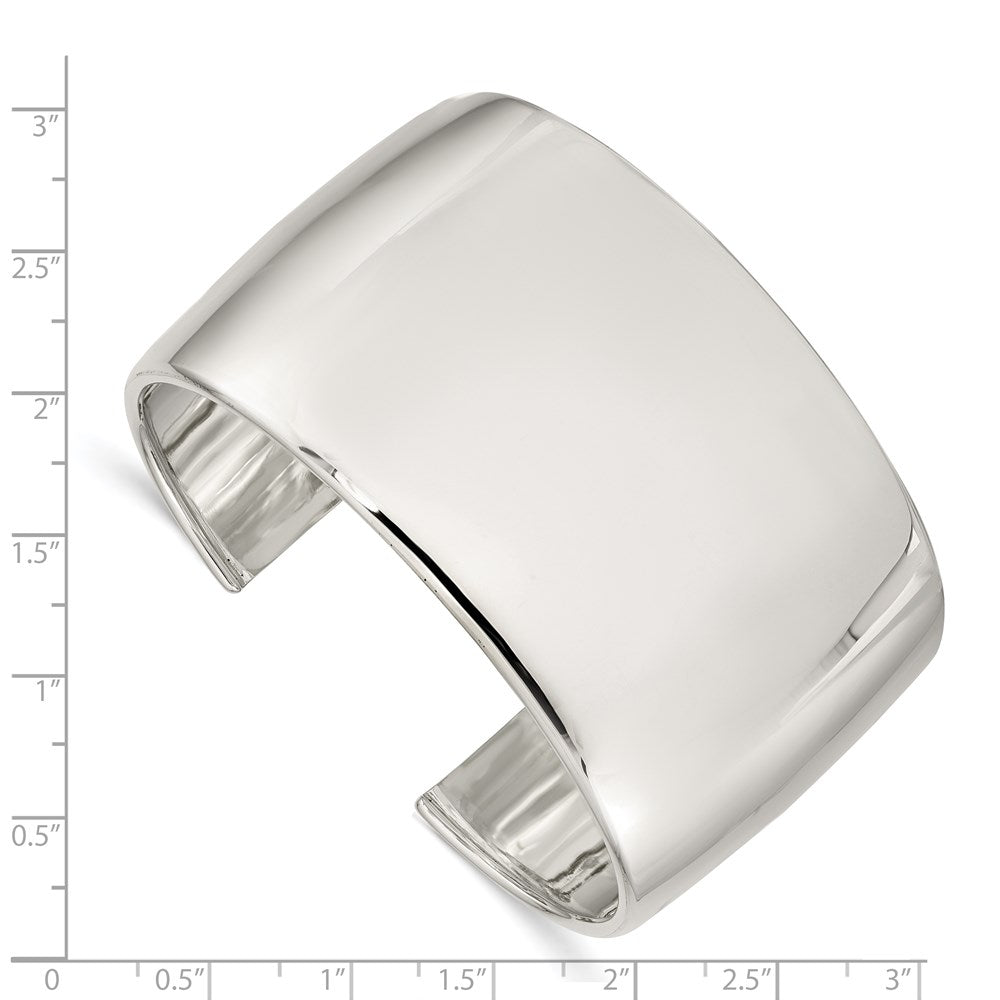 Sterling Silver 40mm Cuff Bangle Bracelet QB340