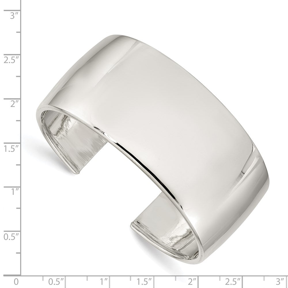 Sterling Silver 30mm Cuff Bangle Bracelet QB341