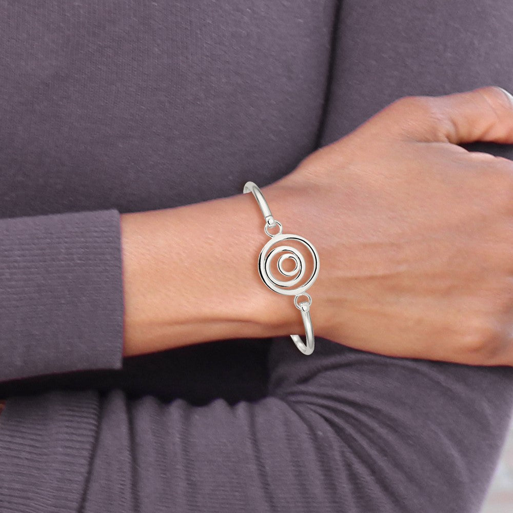 Sterling Silver Mutli-circle Bangle Bracelet QB409