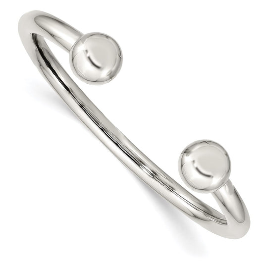 Sterling Silver Polished Baby Cuff Bangle Bracelet QB429