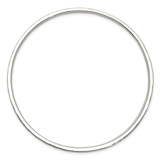 Sterling Silver Hammered Slip-on Bangle QB550