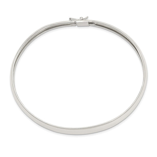 Sterling Silver 8mm Polished Flexible Bangle QB616