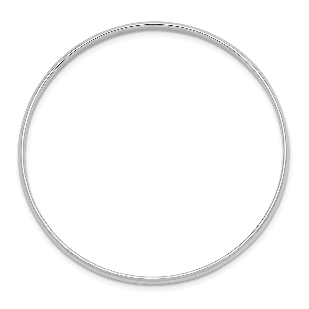 Sterling Silver RH-plated Polished 3mm Slip On Children's Bangle Bracelet QB849