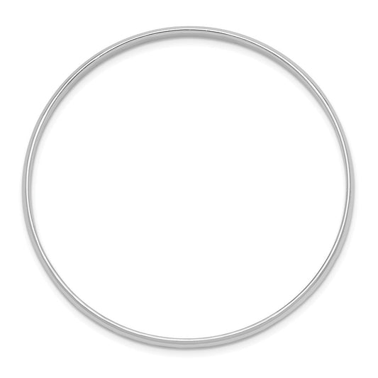 Sterling Silver RH-plated Polished 3mm Slip On Children's Bangle Bracelet QB849