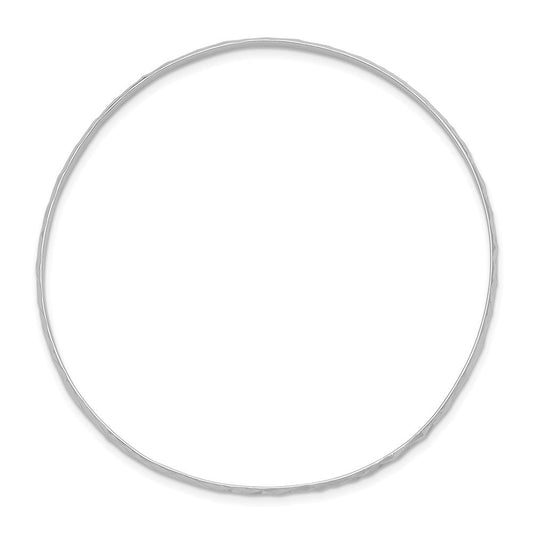Sterling Silver RH-plated Polished & D/C 2mm Slip On Children's Bangle QB852