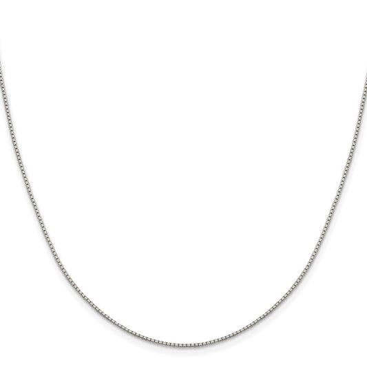 Sterling Silver Rhodium-plated 1.15mm 8 Sided Diamond-cut Box ChainQBR022R