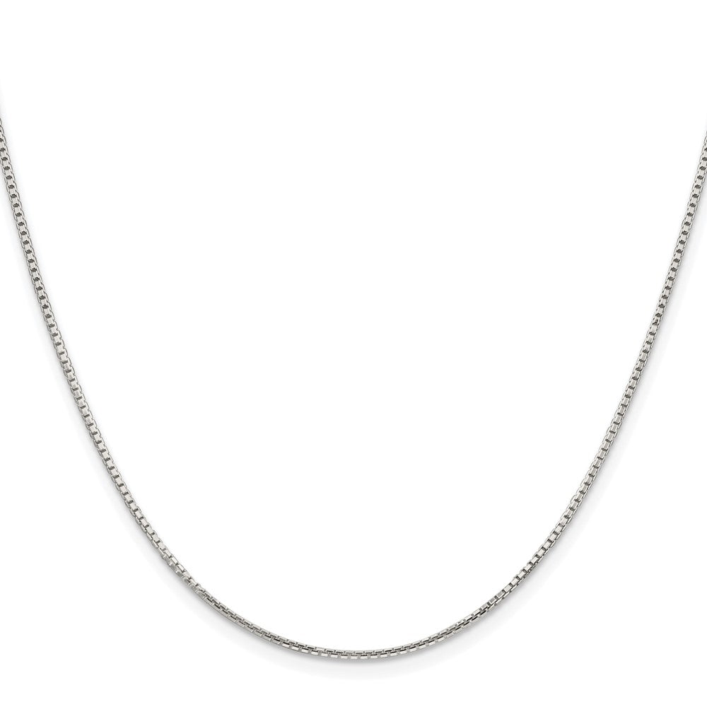 Sterling Silver Rhodium-plated 1.25mm 8 Sided Diamond-cut Box ChainQBR024R