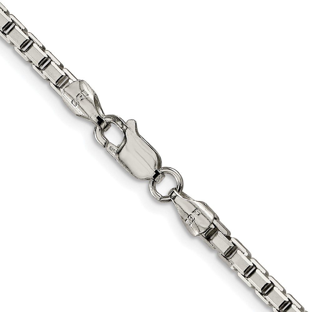 Sterling Silver Rhodium-plated 2.9mm 8 Sided Diamond-cut Box ChainQBR057R