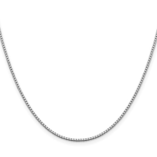 Sterling Silver Rhodium-plated 1.4mm Box ChainQBX026R