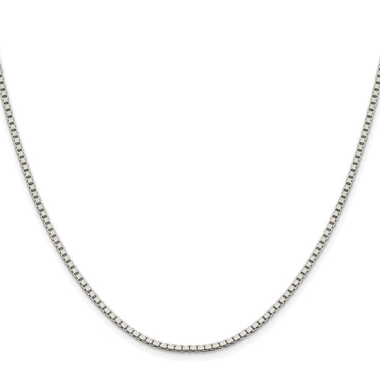Sterling Silver Rhodium-plated 1.9mm Box ChainQBX037R