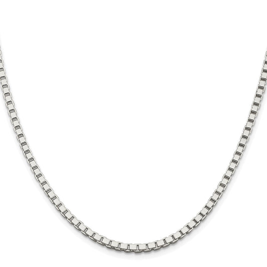 Sterling Silver Rhodium-plated 3mm Box ChainQBX057R