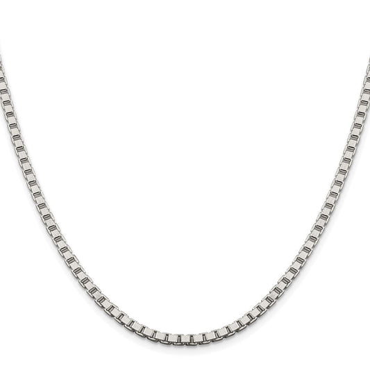 Sterling Silver Rhodium-plated 3.25mm Box ChainQBX060R