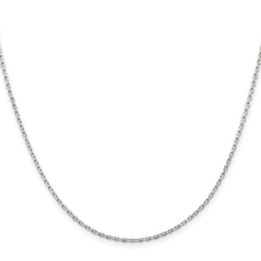 Sterling Silver 1.5mm Beveled Oval Cable ChainQCA050