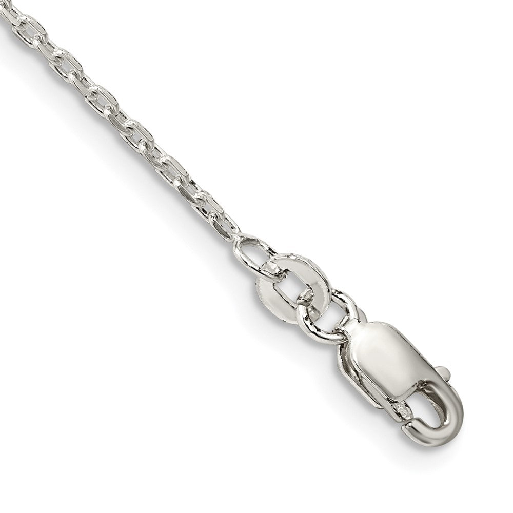 Sterling Silver 1.5mm Beveled Oval Cable Chain QCA050-8