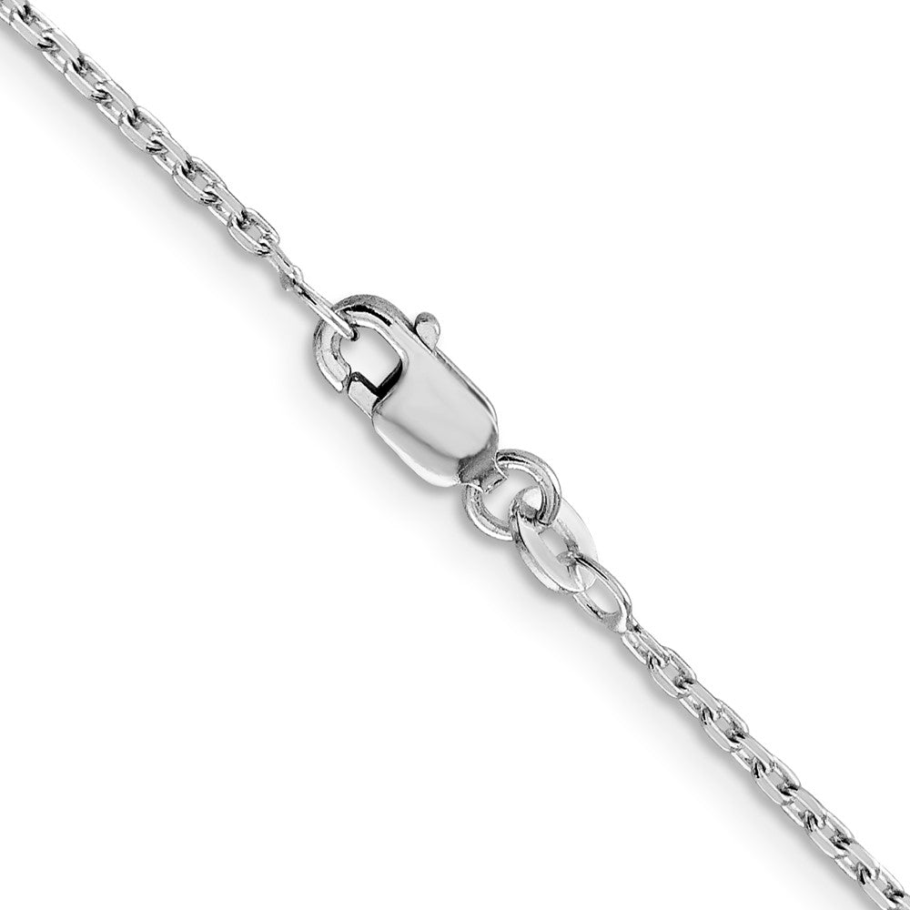 Sterling Silver Rhodium-plated 1.5mm Beveled Oval Cable ChainQCA050R