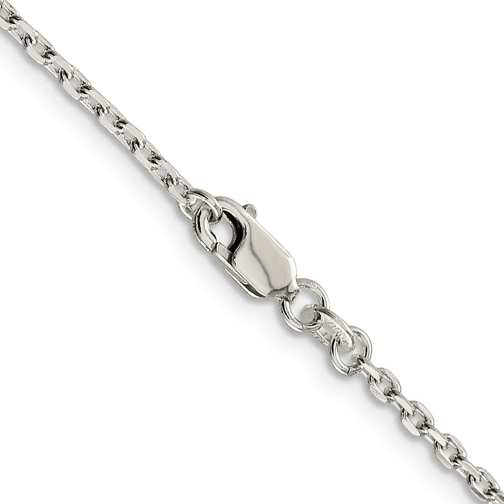 Sterling Silver 2mm Beveled Oval Cable ChainQCA060