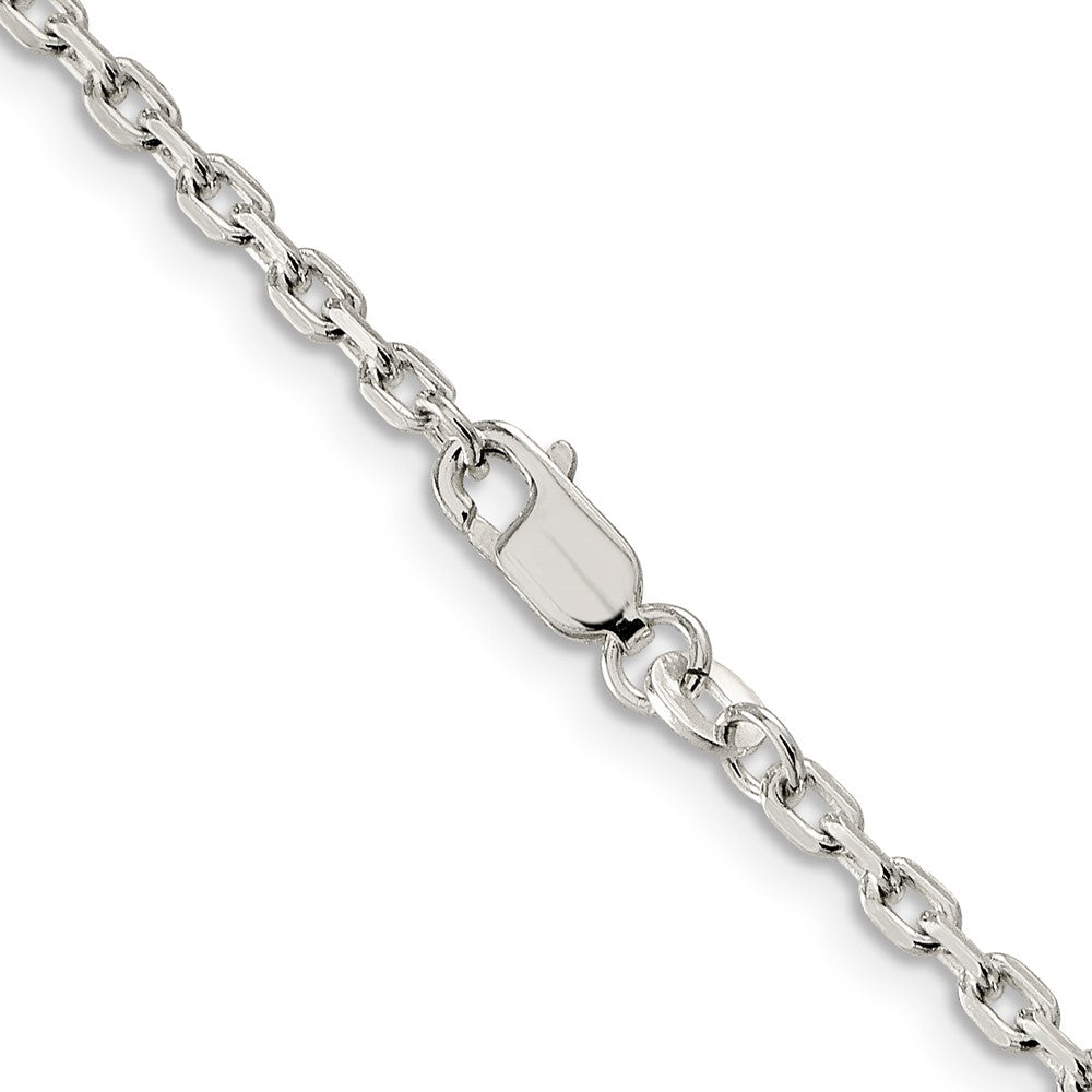 Sterling Silver 2.75mm Beveled Oval Cable ChainQCA080