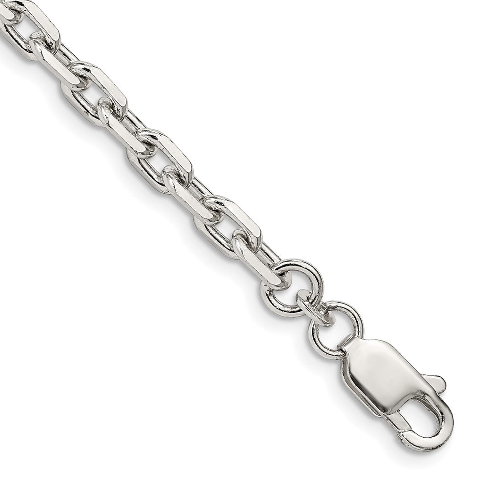 Sterling Silver 4.9mm Beveled Oval Cable Chain QCA150-8