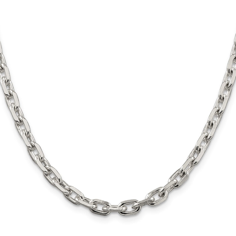 Sterling Silver 5.4mm Beveled Oval Cable ChainQCA170