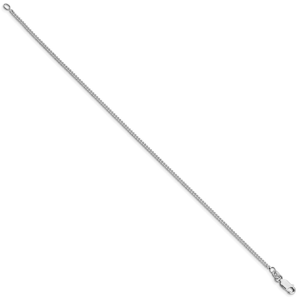 Sterling Silver Rhodium-plated 1.75mm Curb Chain QCB050R-8