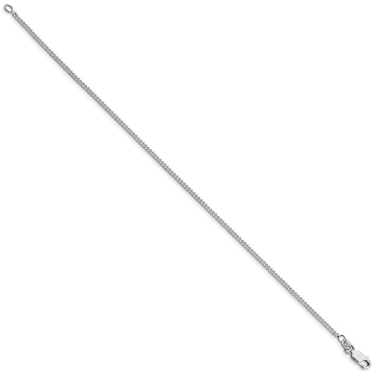 Sterling Silver Rhodium-plated 1.75mm Curb Chain QCB050R-8
