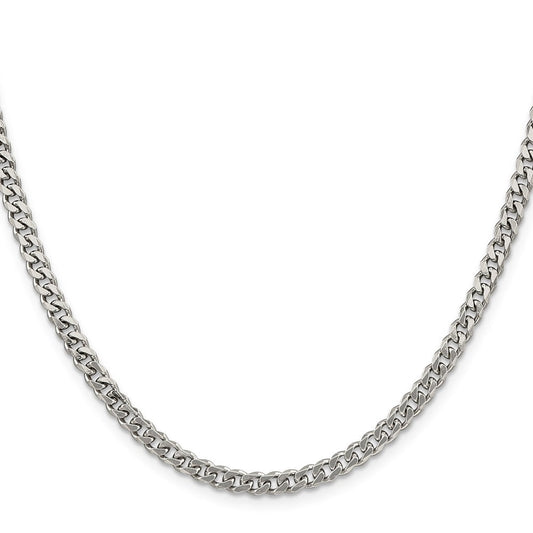 Sterling Silver Rhodium-plated 4.5mm Curb ChainQCB120R