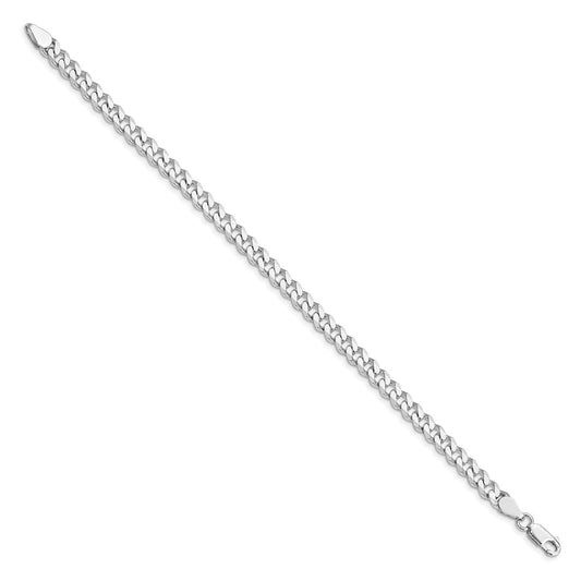 Sterling Silver Rhodium-plated 5.7mm Curb Chain QCB150R-8