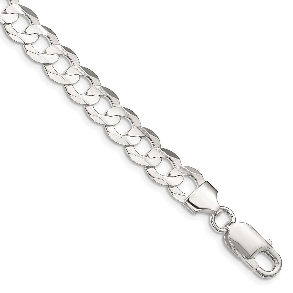 Sterling Silver 7.8mm Concave Beveled Curb Chain QCBC200-8