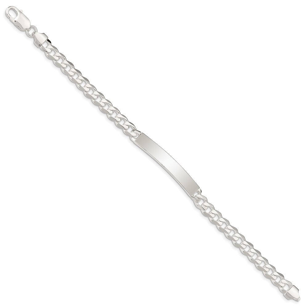 Sterling Silver Curb Link ID Bracelet QCD180-8