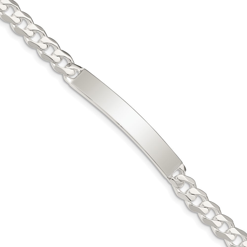 Sterling Silver Curb Link ID Bracelet QCD180-8