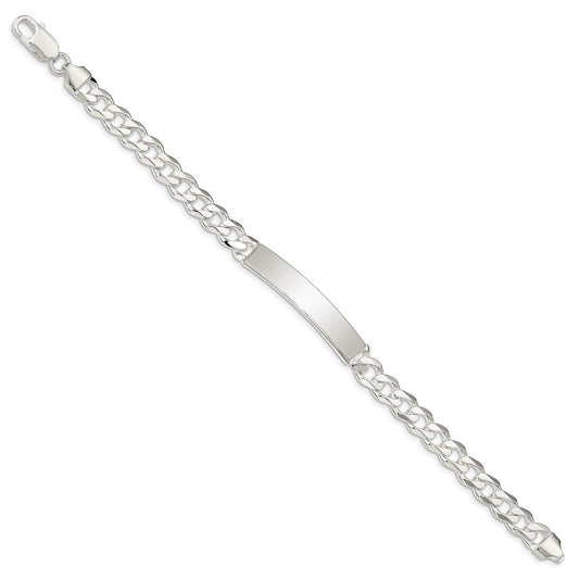 Sterling Silver Curb Link ID Bracelet QCD200-8
