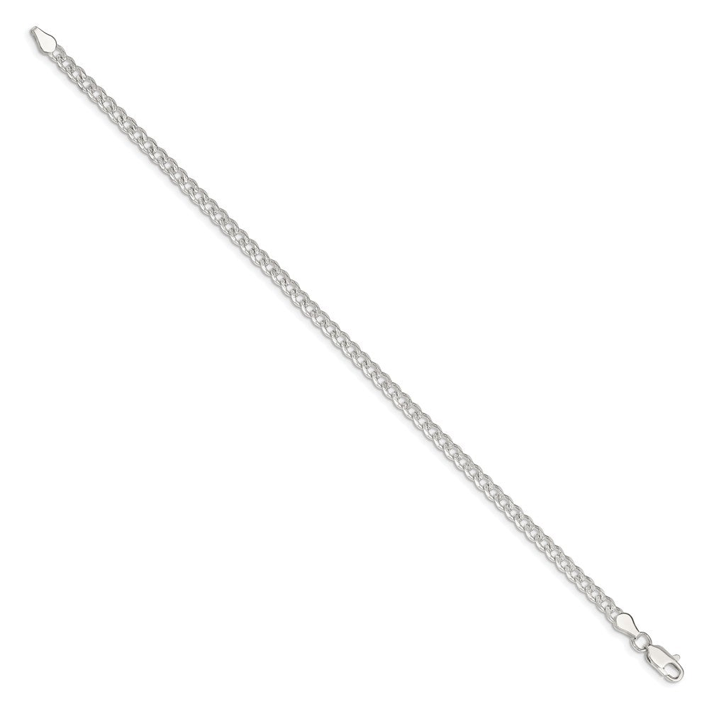 Sterling Silver 3.8mm Pav������������������ Curb Chain QCF100-8