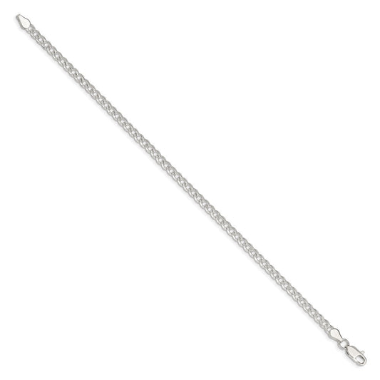 Sterling Silver 3.8mm Pav������������������������������������������������������ Curb Chain QCF100-8