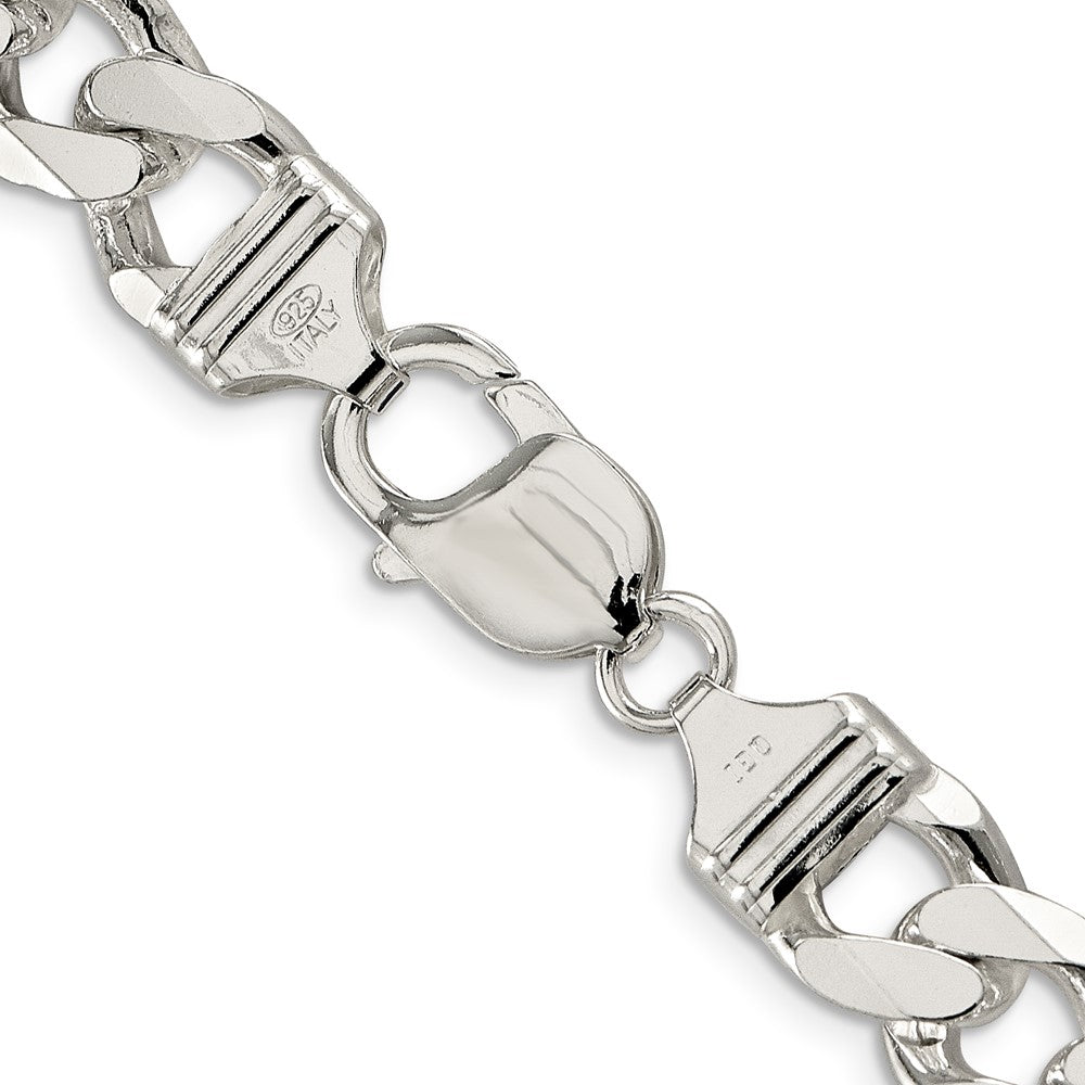 Sterling Silver 11.0mm Pav������������������������������������������������������ Curb ChainQCF300