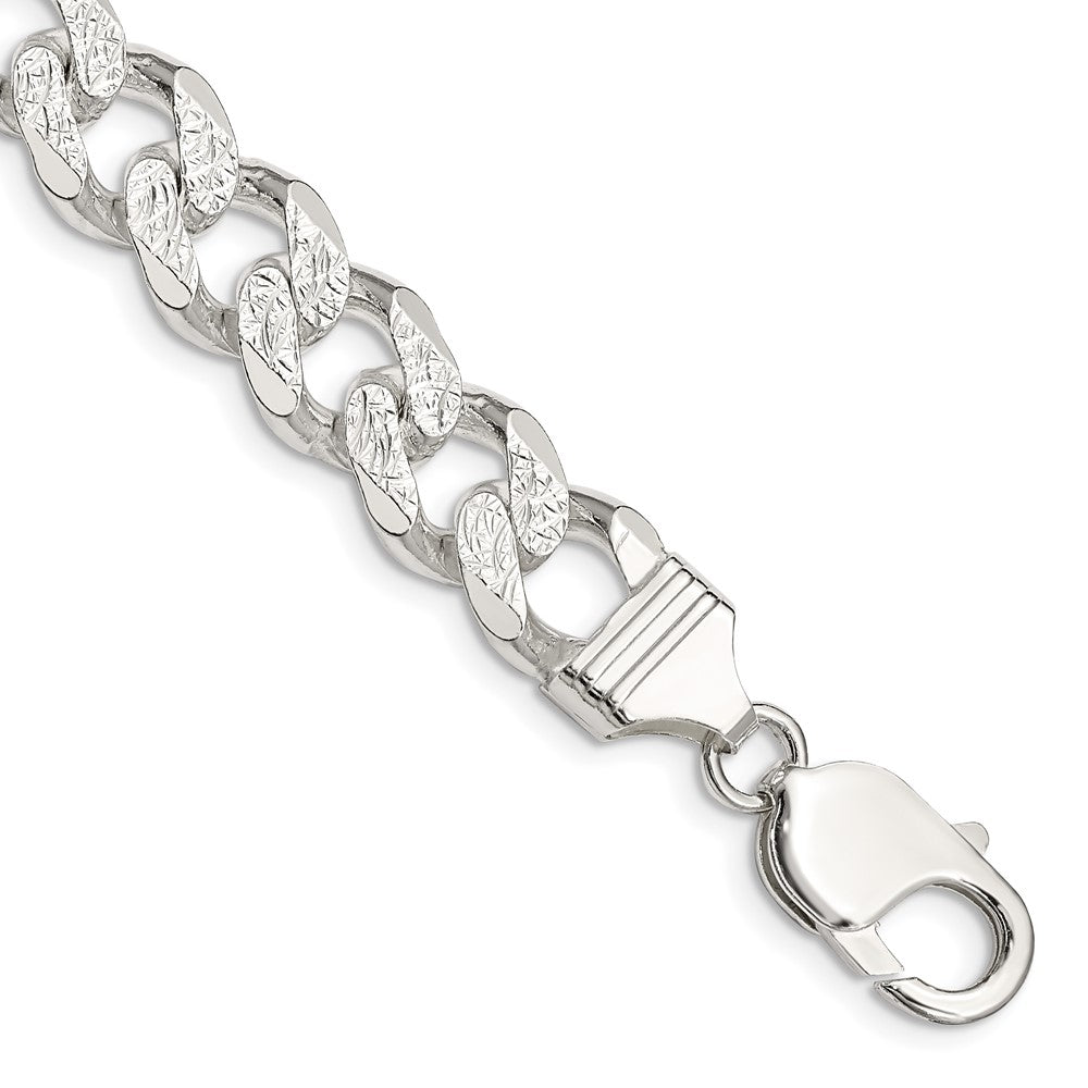 Sterling Silver 11.0mm Pav������������������������������������������������������ Curb Chain QCF300-8
