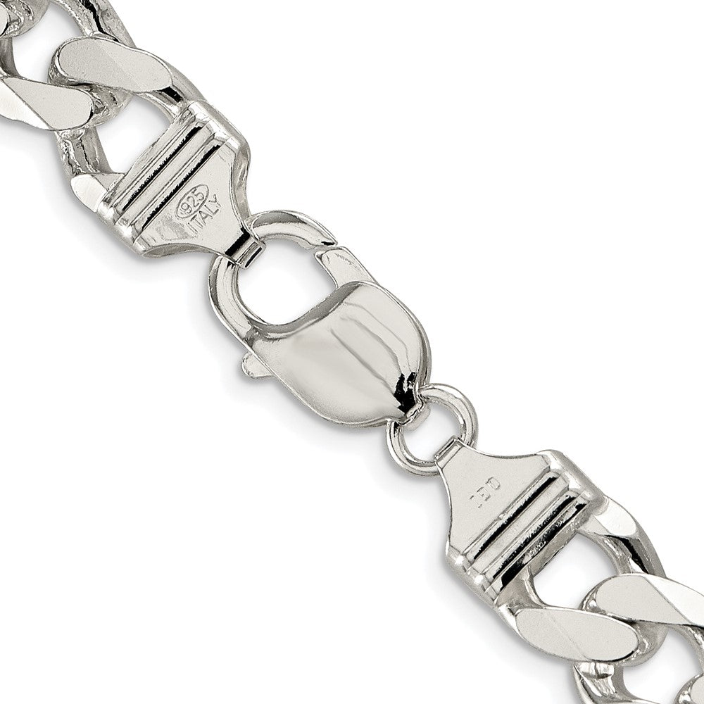 Sterling Silver Rhodium-plated 11.0mm Pav������������������������������������������������������ Curb ChainQCF300R