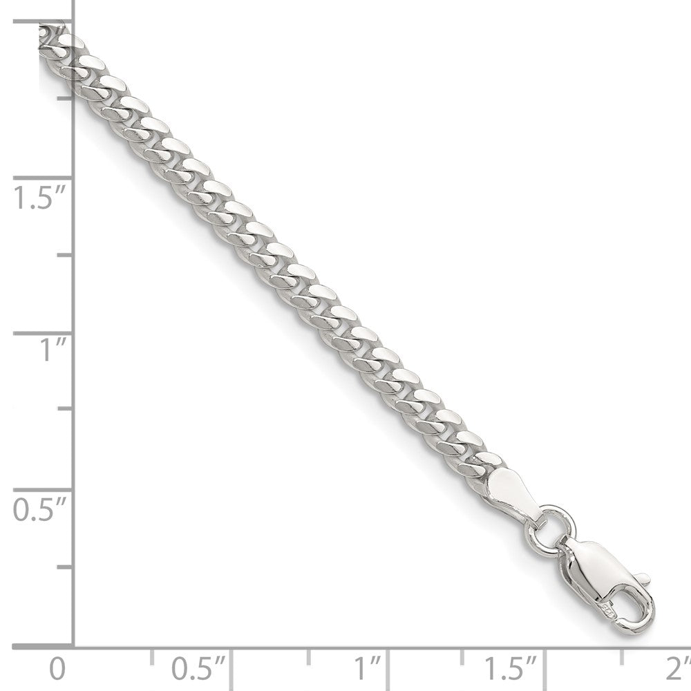 Sterling Silver Polished 3.4mm Domed Curb Chain QDB100-8